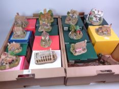 Lilliput Lane models; 'The Winter Watermill', 'Strawberry Teas',