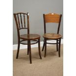 Early 20th century stained beech framed chair and another chair Condition Report