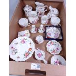 Royal Crown Derby 'Posies' teaware, small tazza, pin dishes,