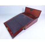 19th century mahogany writing slope, L30.