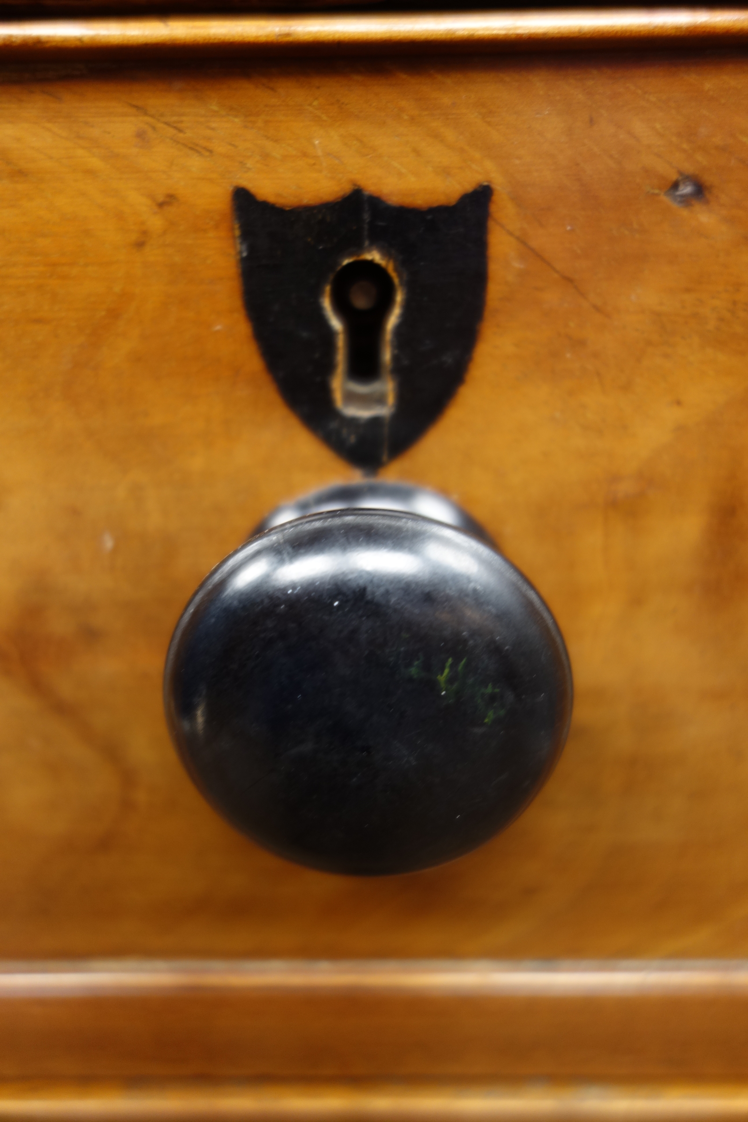 19th century mahogany chest, two short and four long drawers, turned ebonised handles, bracket feet, - Image 2 of 3