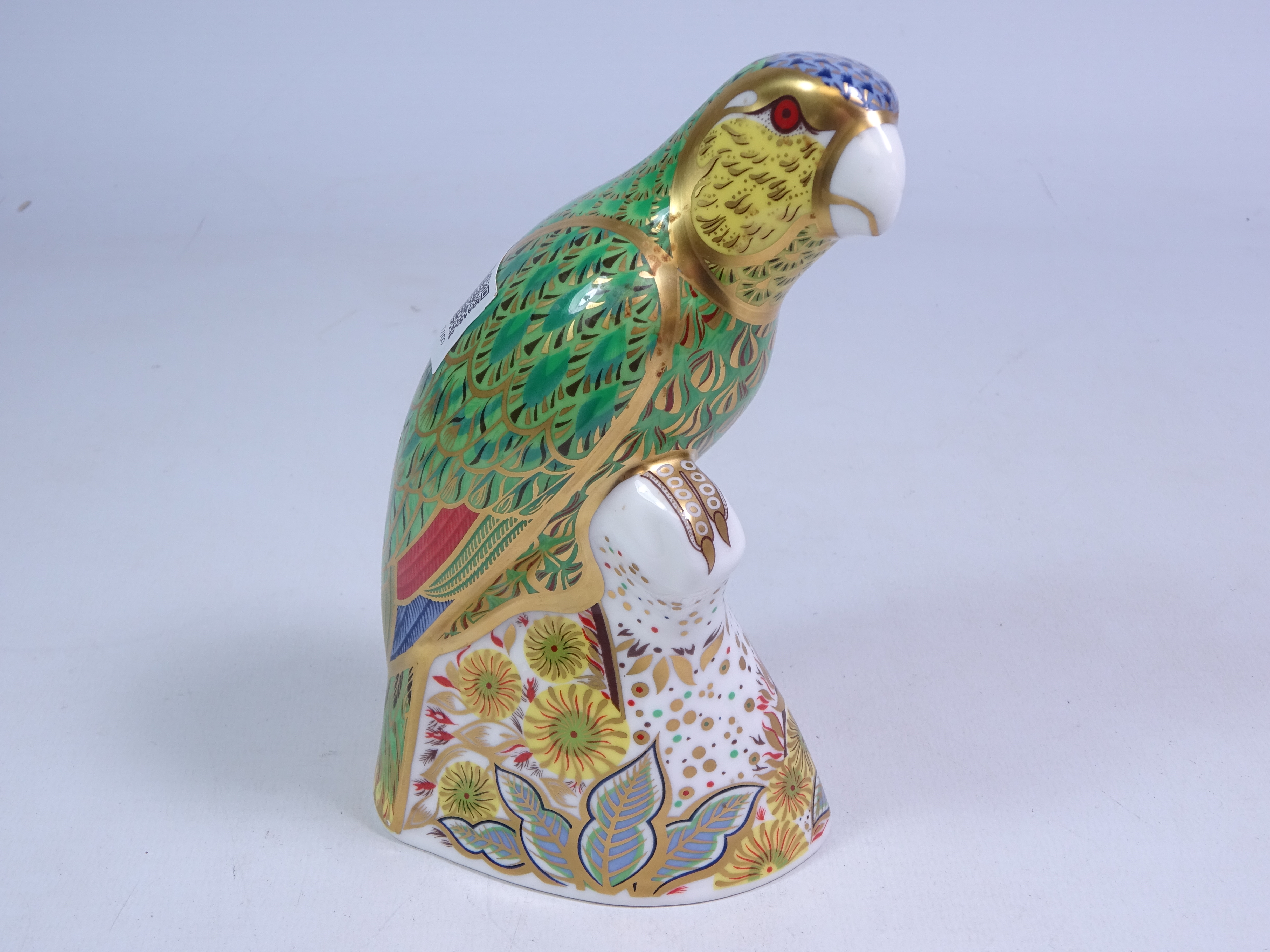 Royal Crown Derby 'Amazon Green Parrot' paperweight specially commissioned edition of 2500, no.