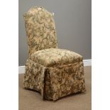 Bedroom chair upholstered in scrolled foliage pattern fabric Condition Report