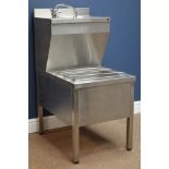 Commercial stainless steel two tier janitors sink, W50cm, H105cm,