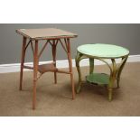 Two 'Lloyd Loom' style occasional tables