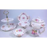 Royal Crown Derby 'Posies' tureen, cake stand, jug,