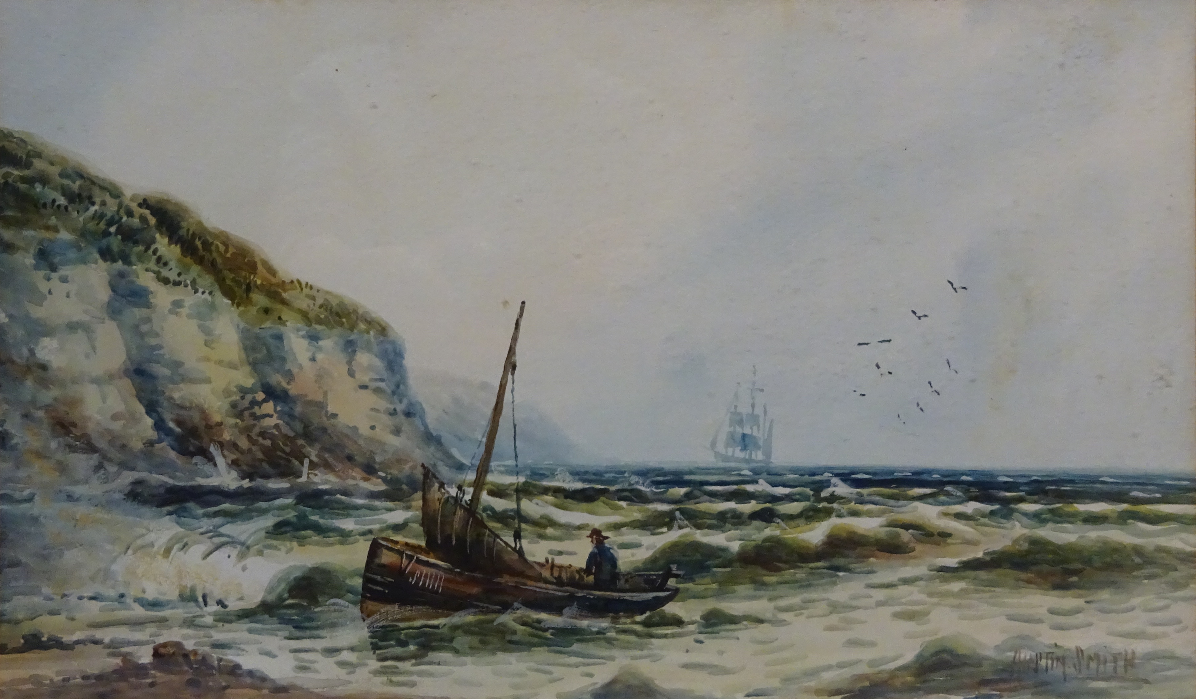 Fishing Boat Coming into Shore off the East Coast, - Image 2 of 3