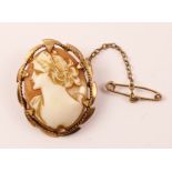 Cameo brooch in 9ct gold surround Bimingham 1958 Condition Report <a