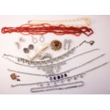 Victorian coral and ivory necklaces and costume jewellery Condition Report <a