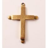 Gold communion pendant opening to reveal crucifix engraved Melanie Sabatier 5 Mars 1826 tested to