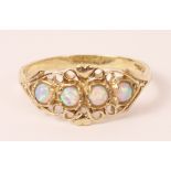 9ct gold four stone opal ring hallmarked Condition Report <a href='//www.