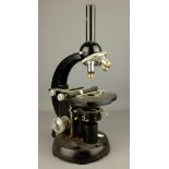 20th century Carl Zeiss black japanned monocular Microscope, No.