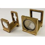 20th century brass folding pocket viewer, by Casartelli Manchester & another similar viewer,