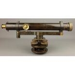 Troughton & Simms japanned & brass Level, inscribed 'Tyne Improvement Commission,