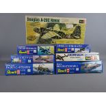 Seven Revell 1:72 scale model aircraft kits: A-20C Havoc, Ju 88 A-4/D-1, Grumman F7F-3P Tigercat,