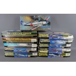 Eleven Hasegawa 1:72 scale model aircraft kits: Messerschmitts Bf109G-6, G-14 & Me262A-1A,