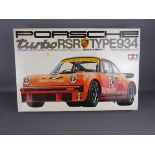 Tamiya 1:2 scale Big Scale Series model car kit: Porsche Turbo RSR Type 930, steerable front wheels,