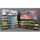 Ten Hasegawa 1:72 scale model aircraft kits: Kawanishi E7K1 Type 94, & N1K2-J George, TBF Avenger,