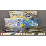 Six Airfix 1:72 scale model aircraft kits: Vought Kingfisher, Avro Anson, Vampire FB5/J28B,