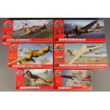 Six Airfix 1:72 scale model aircraft kits: Red boxes Hurricane Mk.