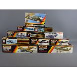 Eleven Matchbox 1:72 scale model aircraft kits: Polikarpow l-16, Sea Harrier, Tempest Mk.