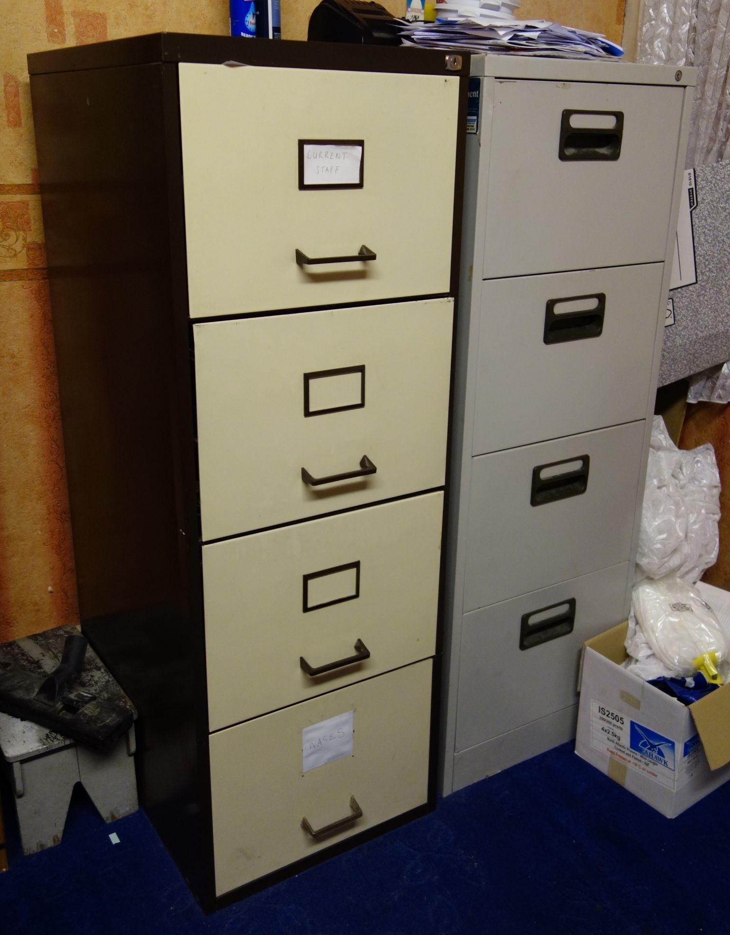 Two metal filing cabinets Condition Report <a href='//www.davidduggleby.