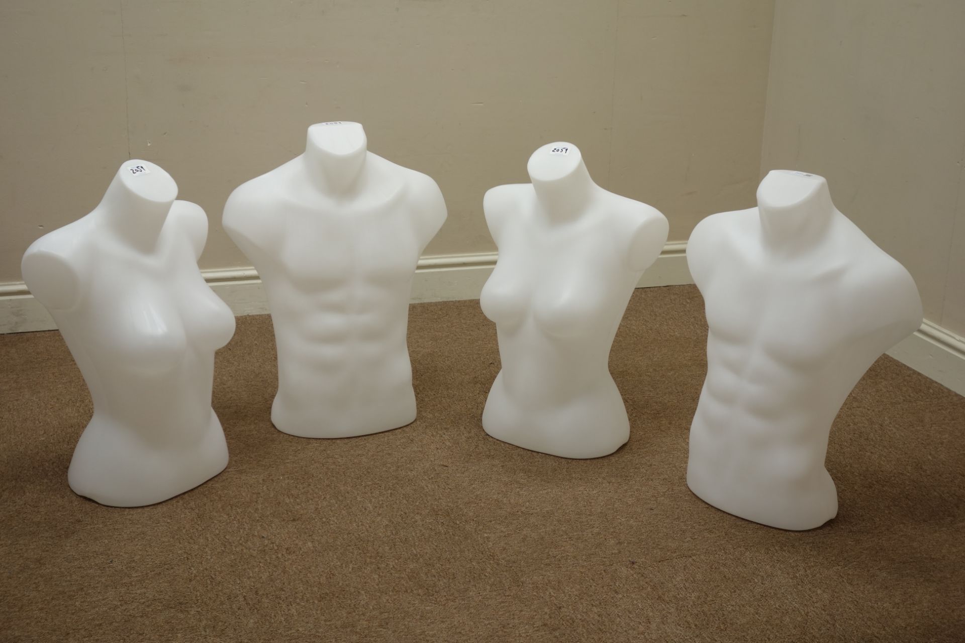 Two male and two female torso mannequins Condition Report <a href='//www.