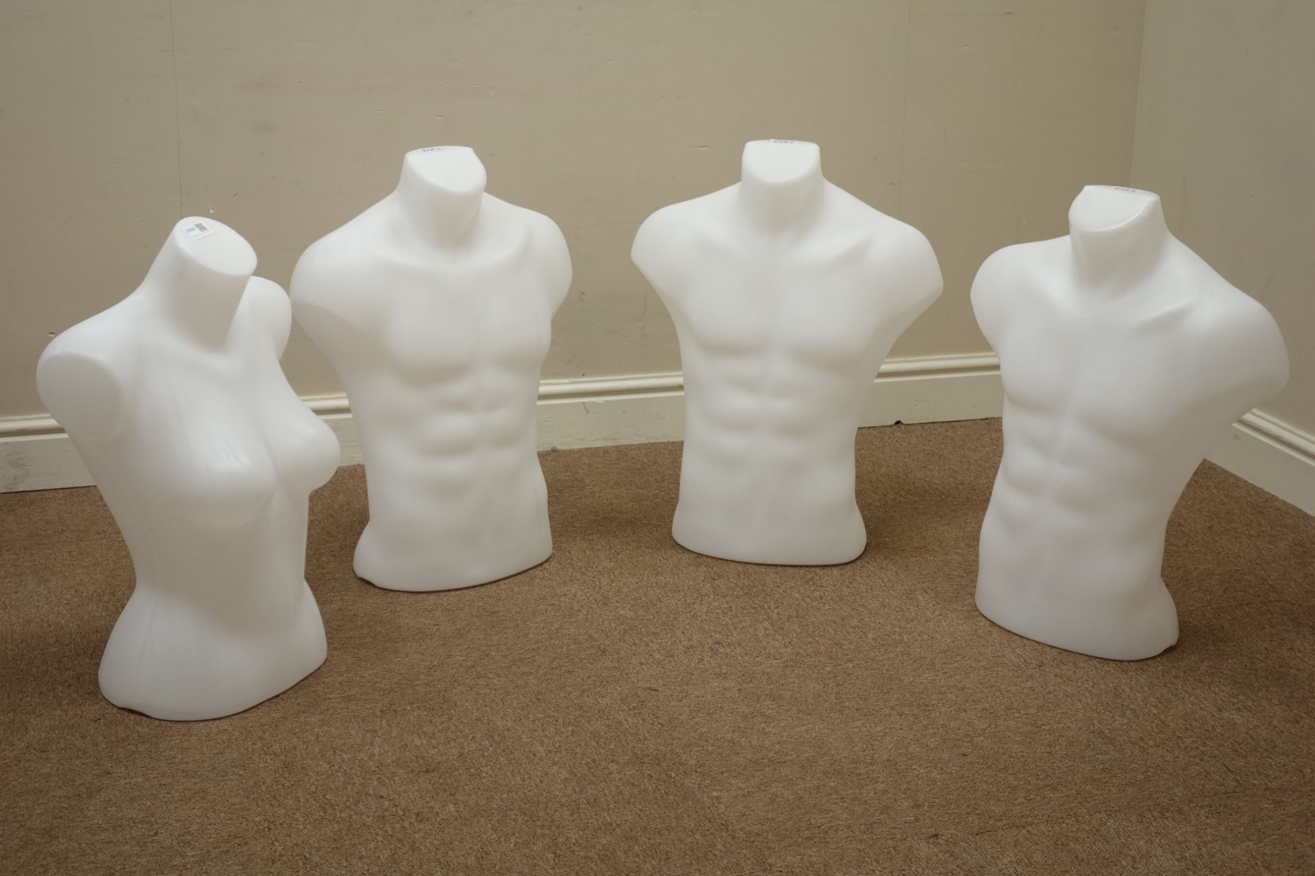 Three male and one female torso mannequins Condition Report <a href='//www.