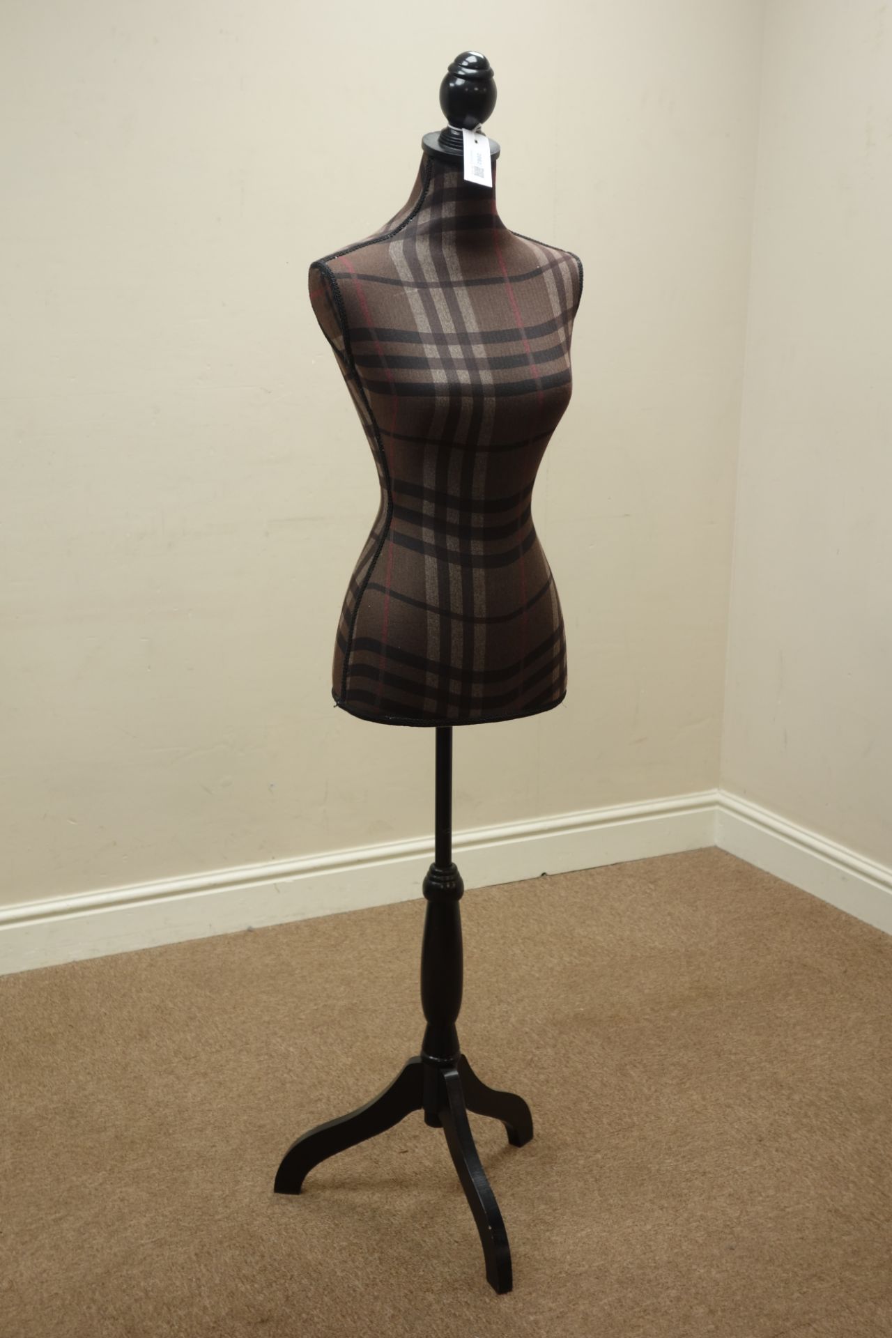 Female tailors dummy mannequin on ebonised stand Condition Report <a