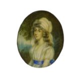 Hopp*? (19th century): Half length Portrait of a Lady,