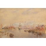 Richard Weatherill (British 1844-1923): 'View from the Railway Whitby', watercolour signed,