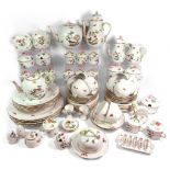 Herend 'Rothschild Birds' pattern comprehensive tea and coffee service,