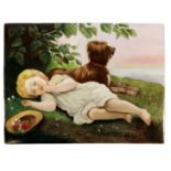 Late 19th/ early 20th century KPM Berlin rectangular porcelain plaque,