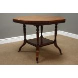 Early 20th century walnut octagonal centre table,