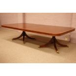 Large cabinet made Regency style dining/board room table,