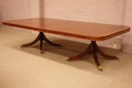 Large cabinet made Regency style dining/board room table,