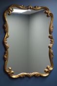 Rococo style wall mirror in gilt frame,
