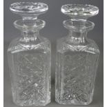 Pair of Stuart crystal decanters, possibly 'Arundel' pattern,