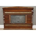 Victorian walnut snooker scoreboard, with rolling score cylinders, frame slides,