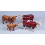 Beswick 'CH of Champions' bull and cow,