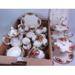 Royal Albert 'Old Country Roses' coffee service for six and teaware,