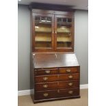 18th century oak bureau bookcase,