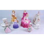 Seven Royal Doulton figurines; Tootles HN1680, Marie, Kerry, Sandra, Victoria, Jennifer,