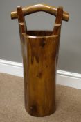 Tall rustic hardwood well type bucket, H66cm Condition Report <a href='//www.