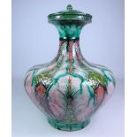 Late 19th/ early 20th century Della Robbia 'Dutch shape' vase and cover,