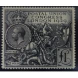 George V Stamp - 1929 £1 PUC, black, mint, SG 438: Purchased Kikgate Stamp Co.