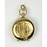 Edwardian 9ct gold sovereign case Chester 1903 approx 23.