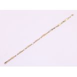 9ct gold filigree link bracelet hallmarked approx 3.