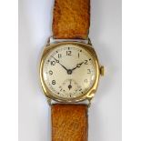 Gentleman's 9ct gold Swiss made wristwatch,