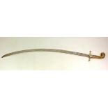 Persian Sword, horn pistol grip with cross guard,